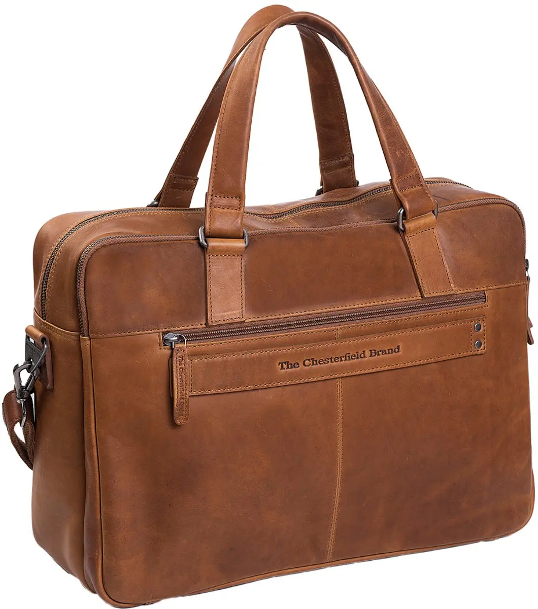 Chesterfield Misha Leren Laptoptas 17 inch Cognac - afbeelding 4 van 6