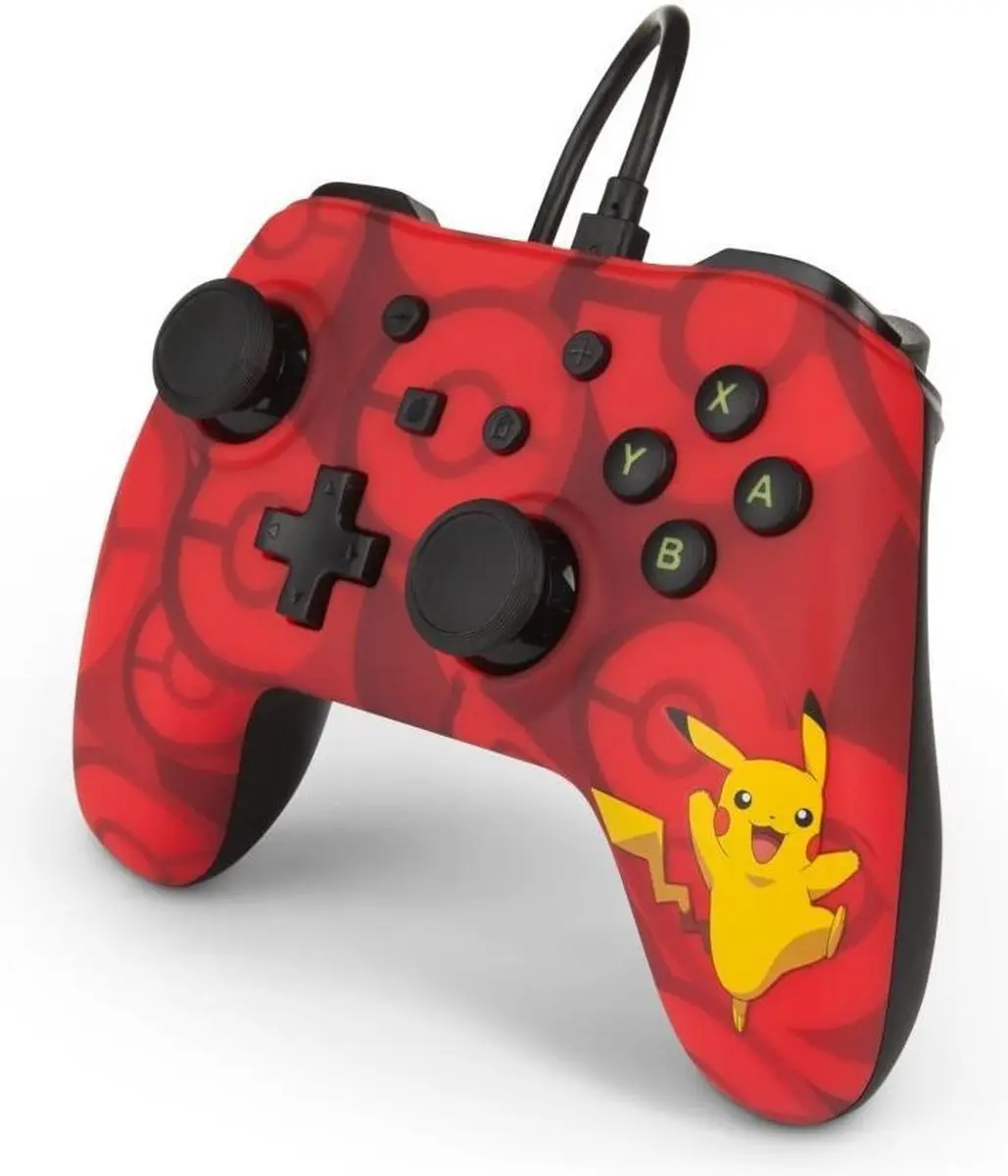 PowerA Verbeterde bedrade controller Pikachu Switch - Rood - afbeelding 4 van 6