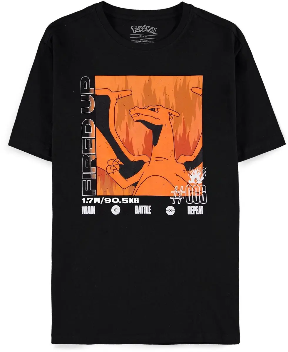 Pokémon Charizard Heren T-shirt 2XL Zwart - afbeelding 2 van 6