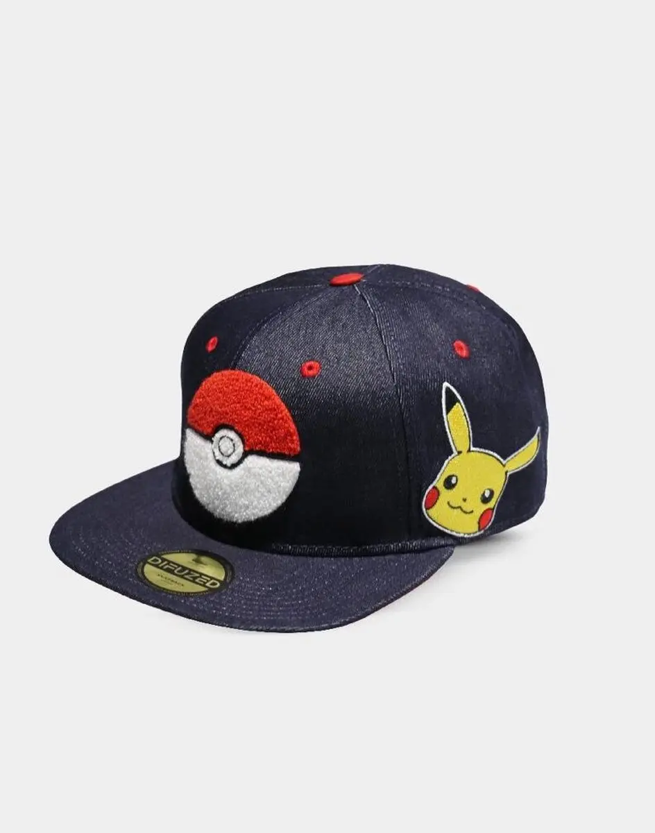 Pokémon Denim Snapback Pet - Blauw - afbeelding 5 van 6