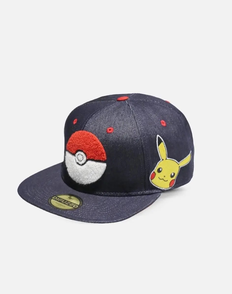 Pokémon Denim Snapback Pet - Blauw - afbeelding 3 van 6