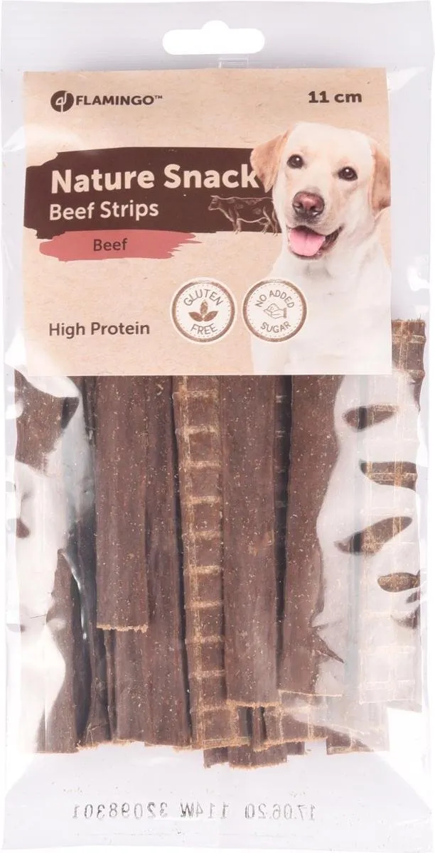 Flamingo Nature Rund Strips Hondensnack 100g