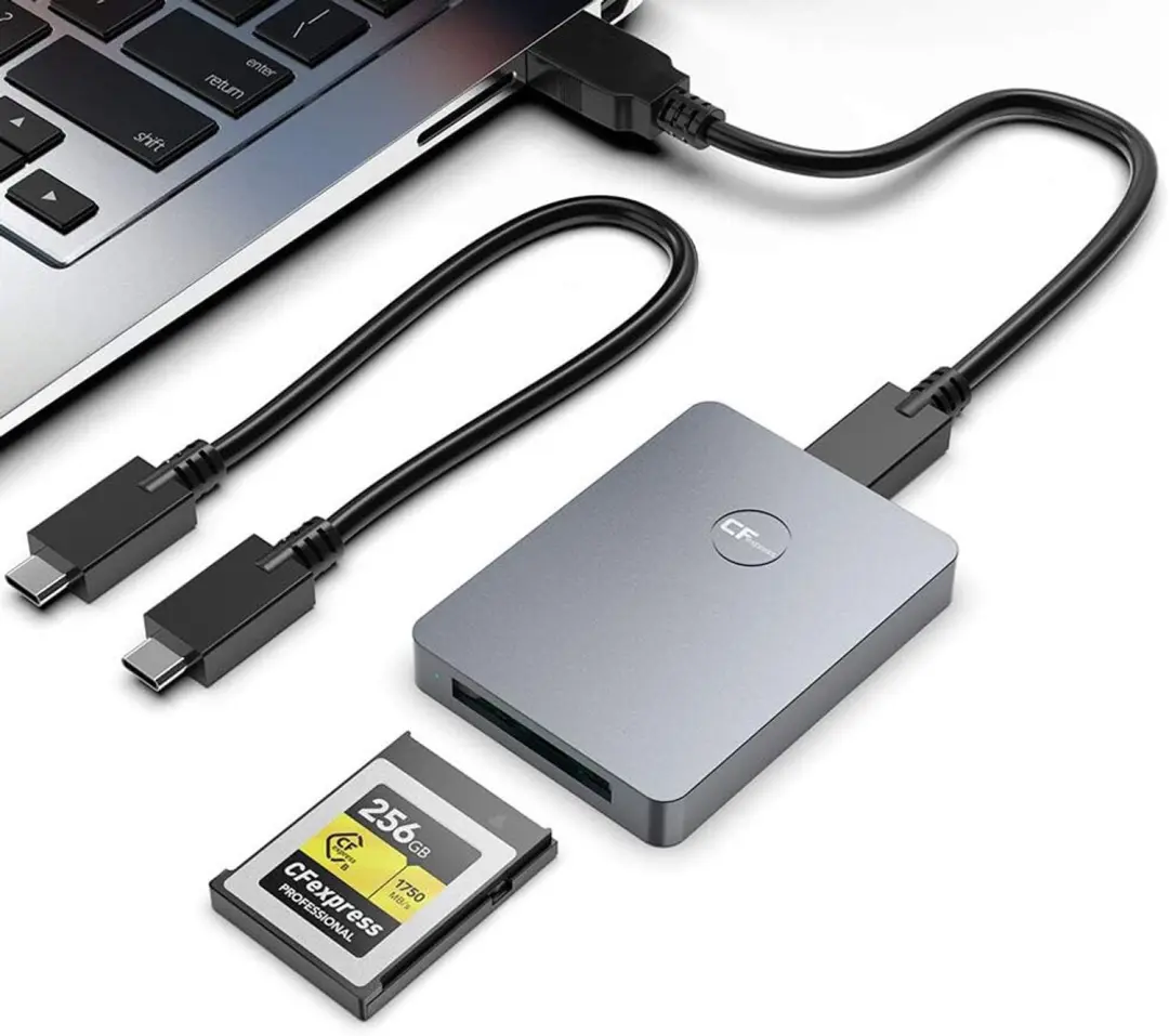 CFexpress Type A & SD Kaartlezer 10Gbps USB 3.2 Gen 2 Aluminium