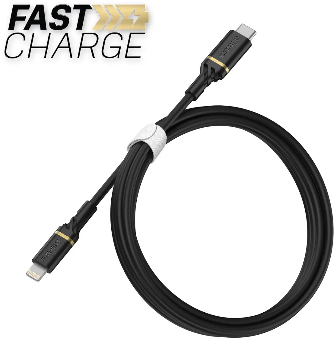 OtterBox USB-C naar Lightning kabel 1m - Zwart - afbeelding 3 van 6