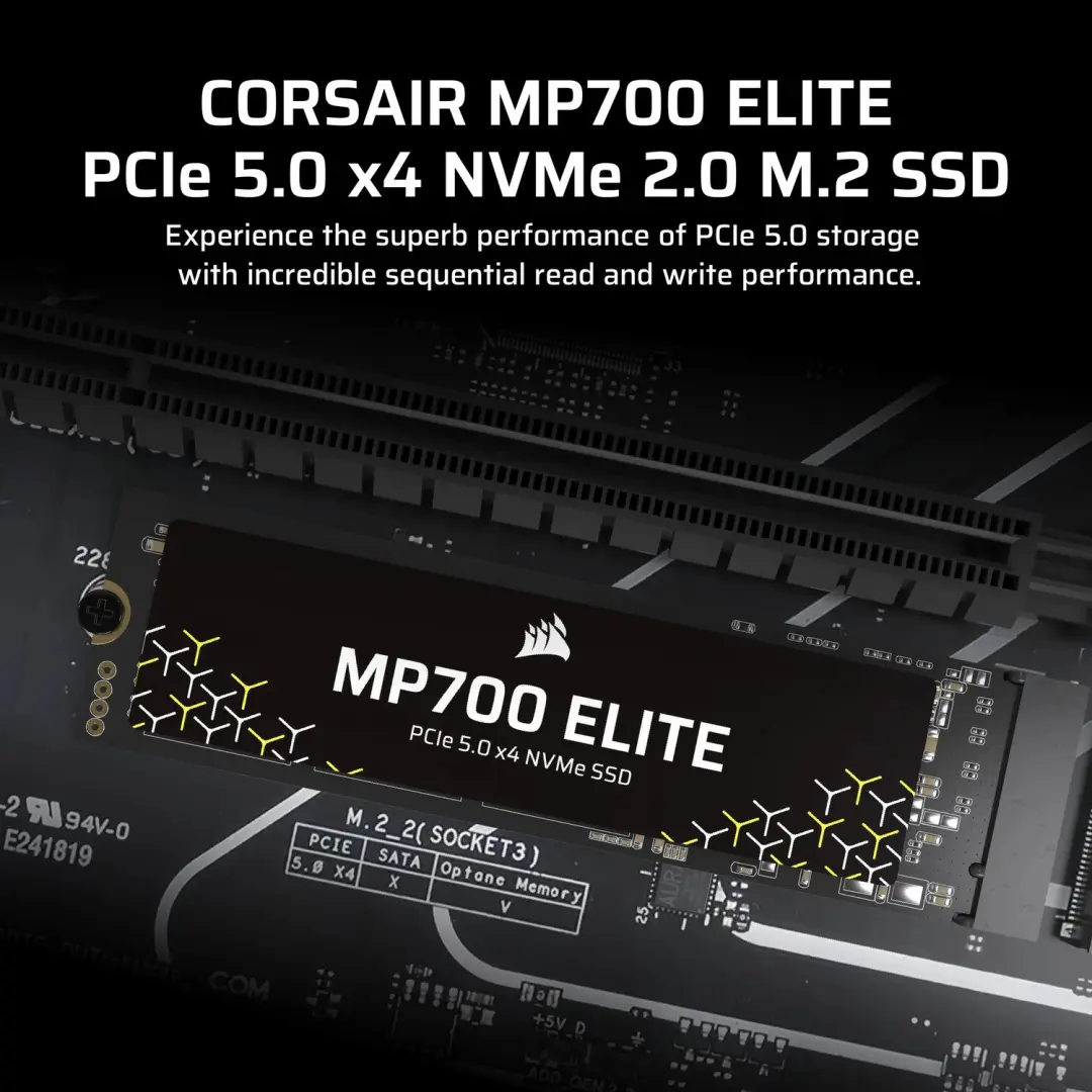 Corsair MP700 Elite SSD M.2 2280 1TB - afbeelding 3 van 6