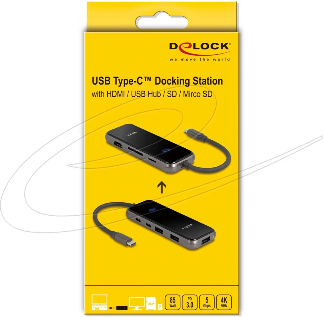 Delock 92001 USB-C Docking Station 4K - Antraciet - afbeelding 3 van 5