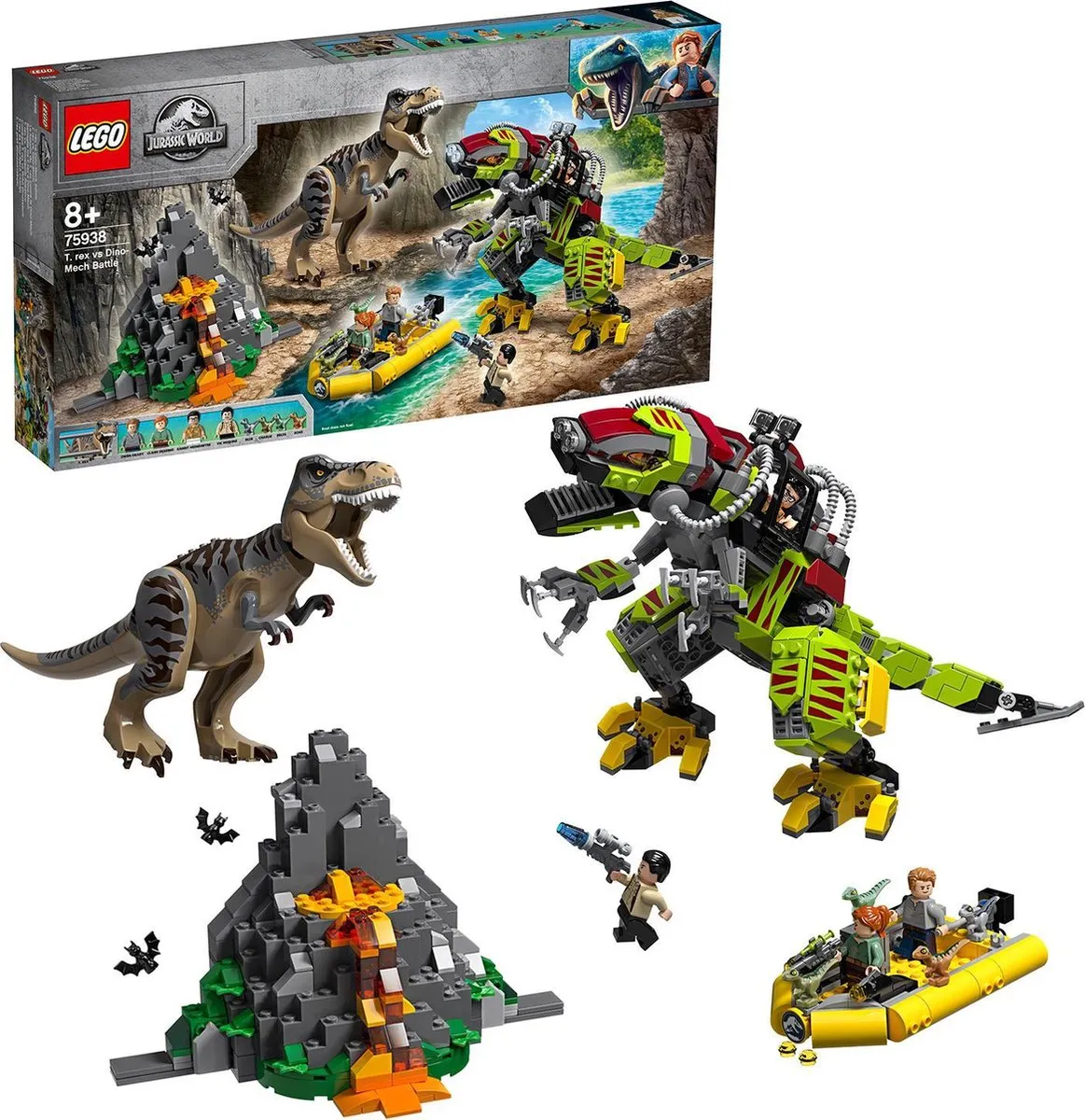 LEGO Jurassic World T. Rex vs. Dinomecha Gevecht 75938 - 716 Stukken