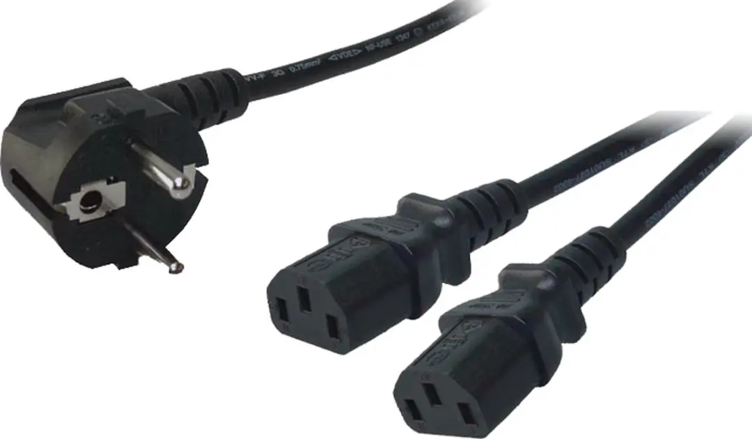 Logilink CP101 Y-stroomkabel 1.70m Zwart
