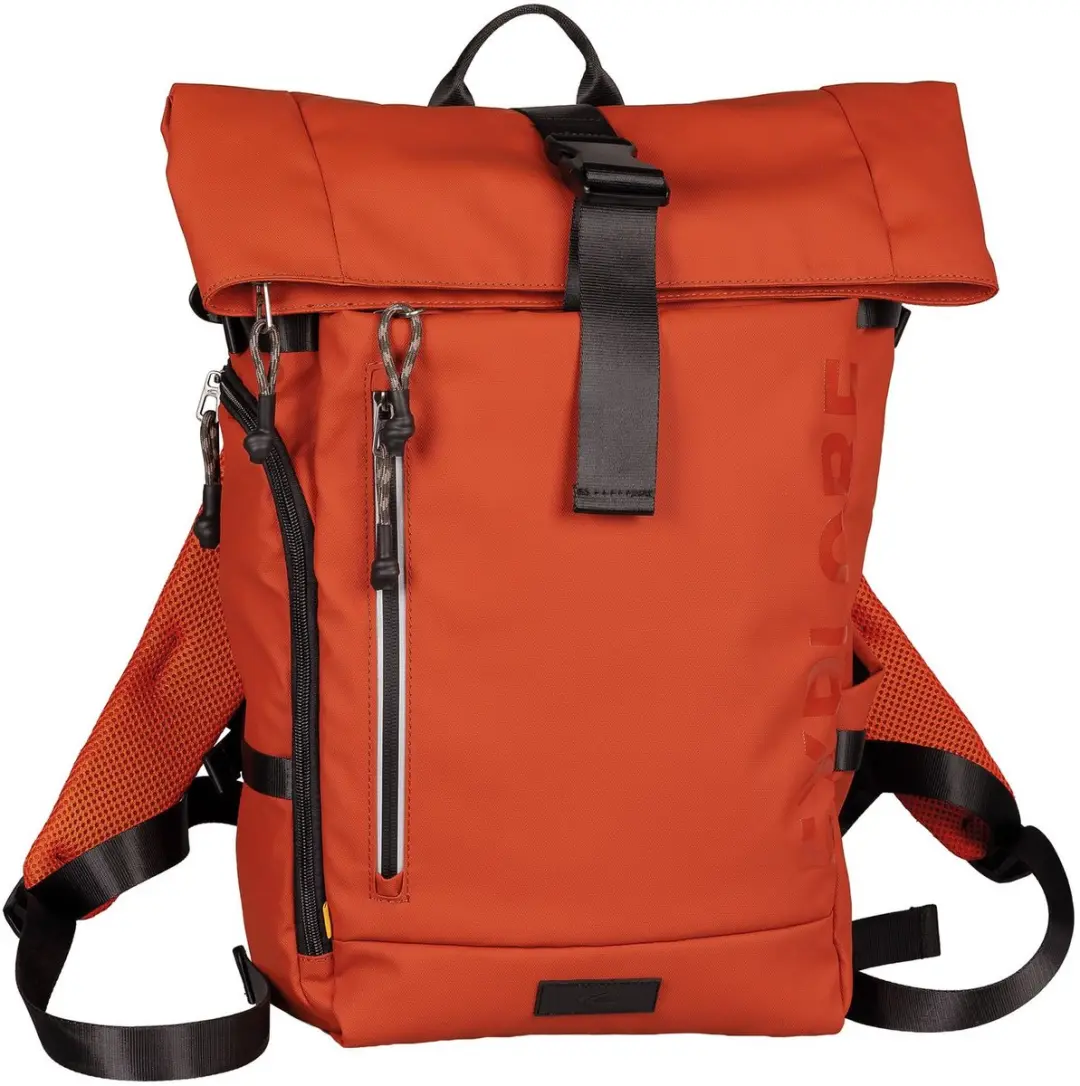 camel active laptop rugzak rugzak met laptopvak Explore Rolltop Backpack 25L Rus