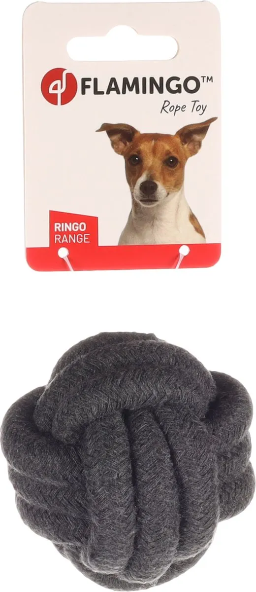 Flamingo Ringo Hondenbal Grijs 8cm - afbeelding 4 van 4