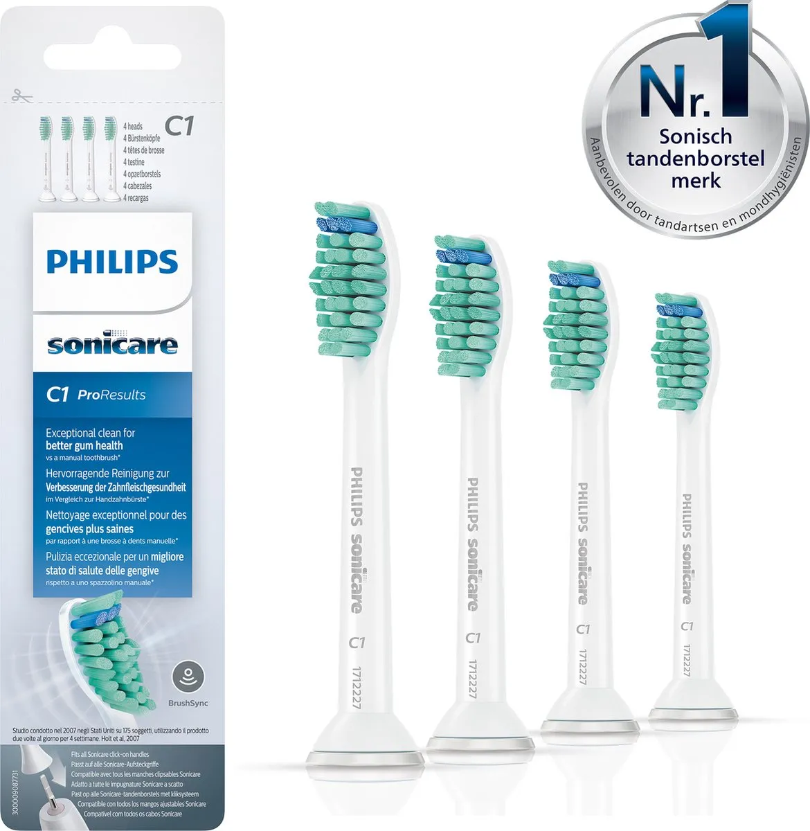 Philips Sonicare ProResults HX6014/07 Opzetborstels - 4 Stuks