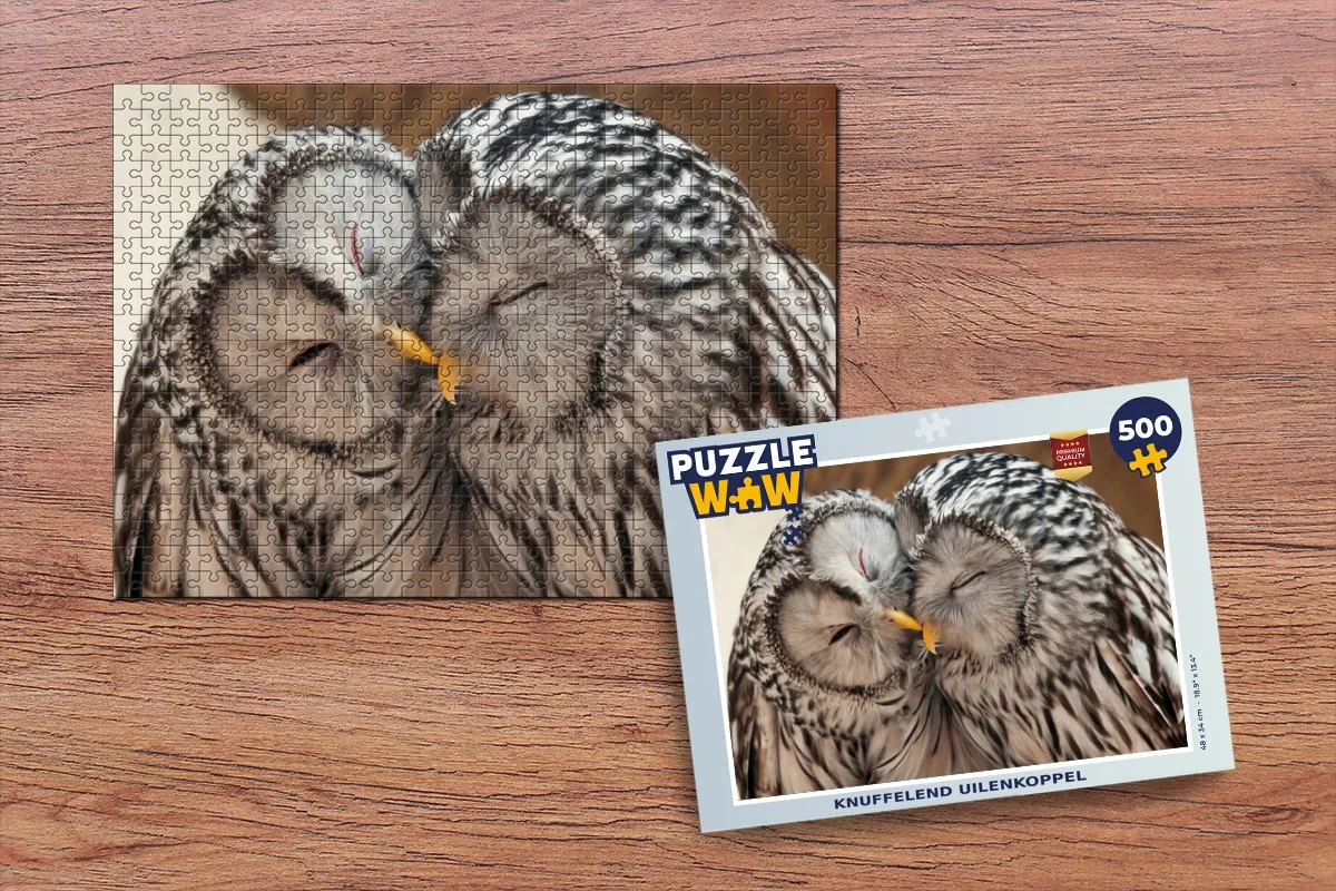 PuzzleWow Vogels Familie Legpuzzel 500 Stuks - Multicolor