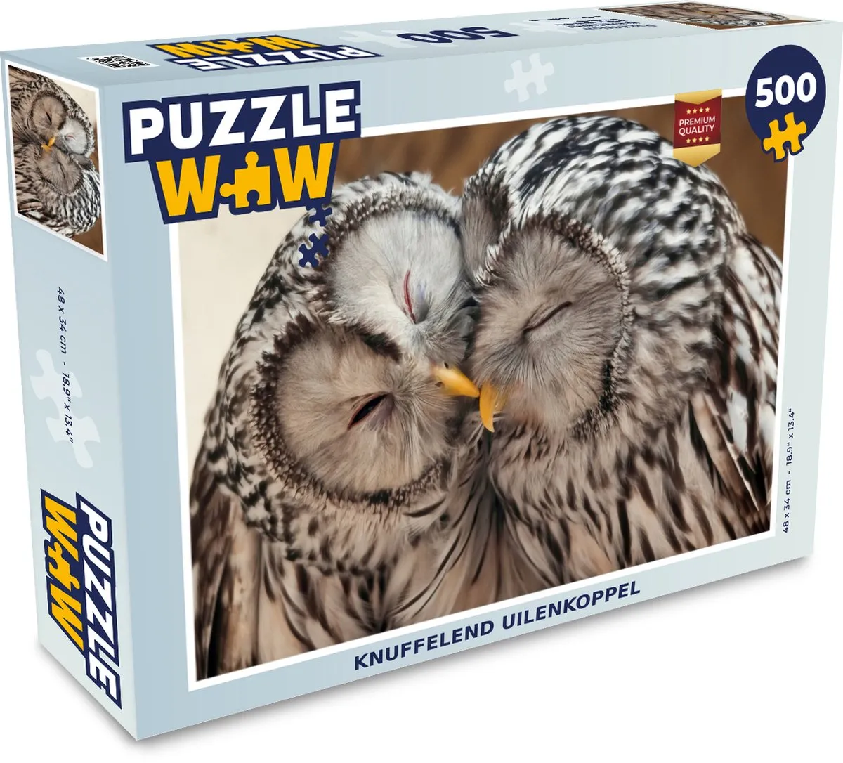 PuzzleWow Vogels Familie Legpuzzel 500 Stuks
