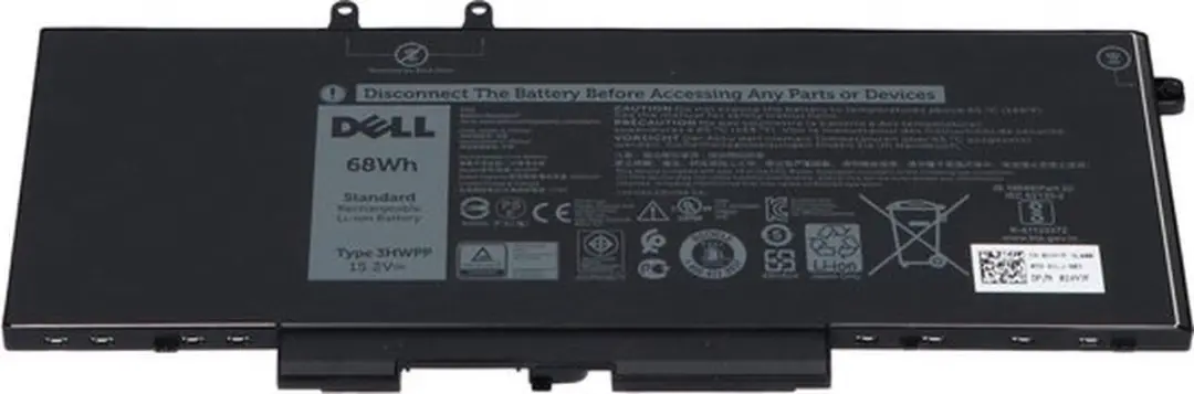 Dell Accu 4250mAh 68WHR 3PCVM - afbeelding 2 van 3