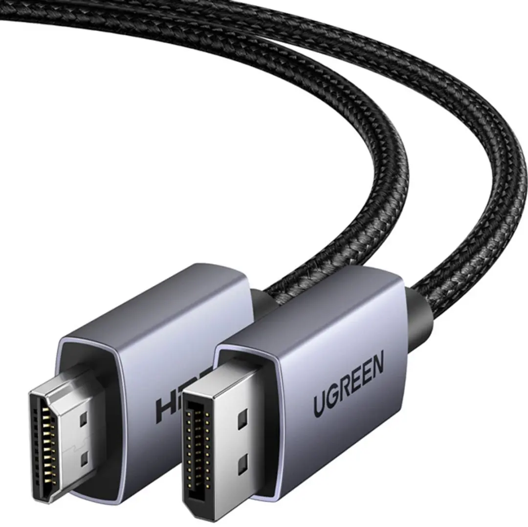 Ugreen DisplayPort-HDMI-kabel 2m - Zwart/Grijs - afbeelding 3 van 5