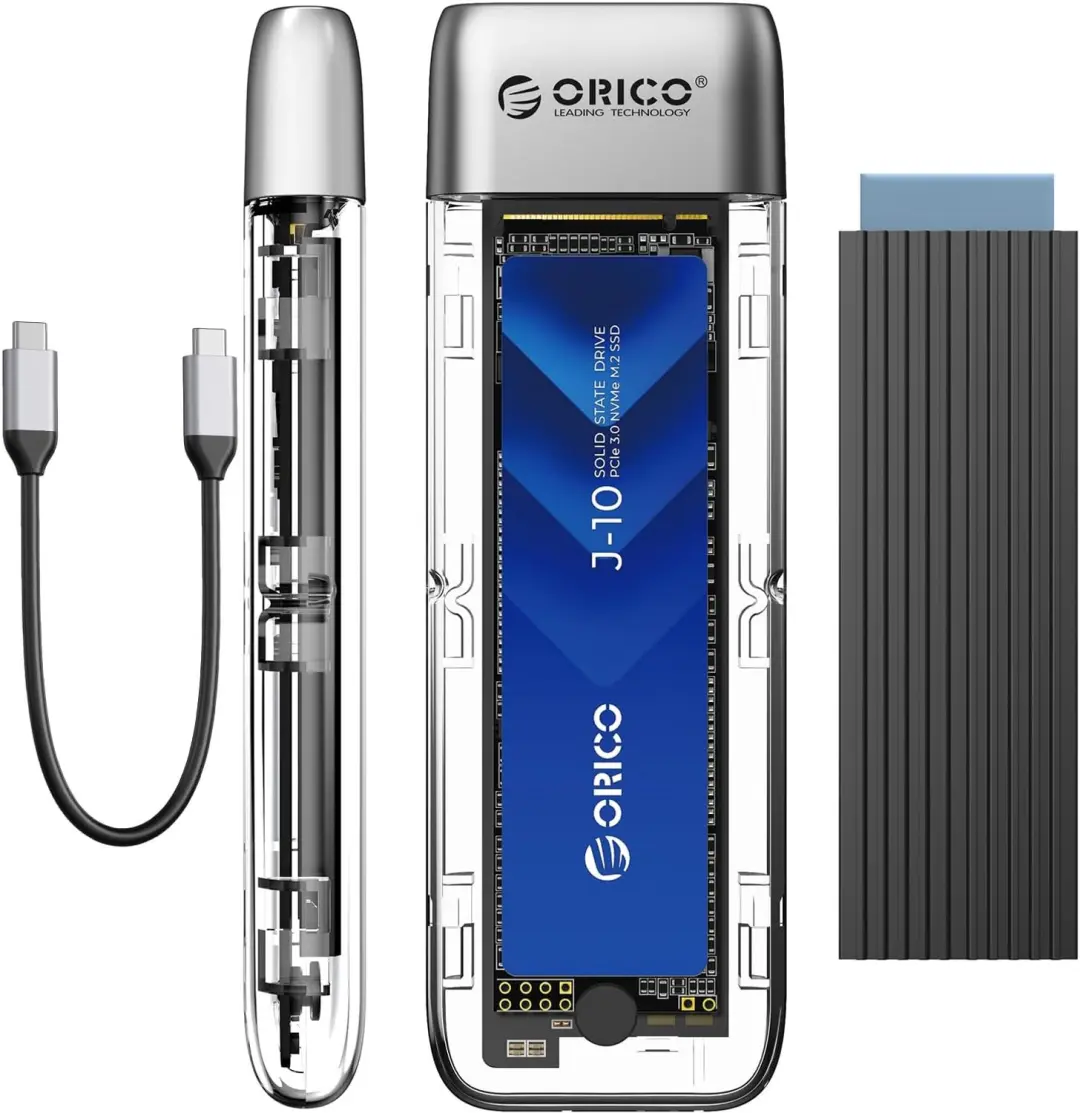 ORICO NVMe SSD Behuizing Tool-Free 10Gbps USB-C 3.2 Gen 2 M.2 Adapter
