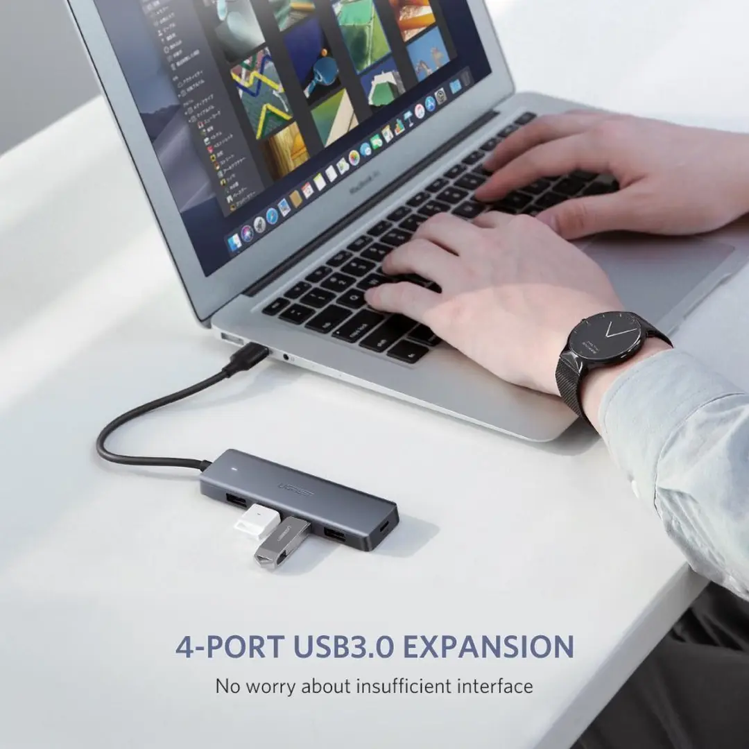 UGREEN CM219 USB-C Hub 4x USB-A Grijs - afbeelding 5 van 6
