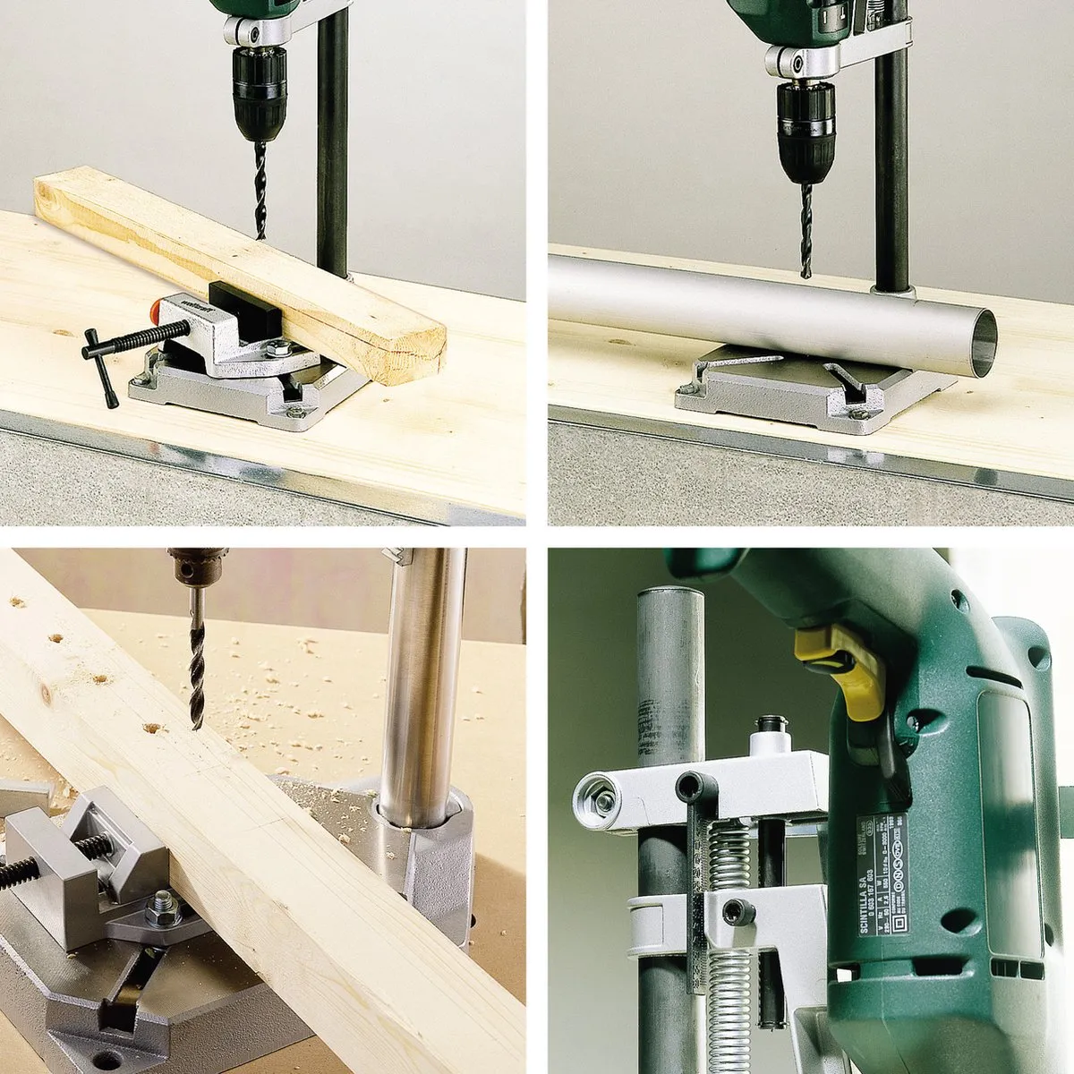 Wolfcraft 3406301 Boorstandaard met Bankschroef - Kolomboor