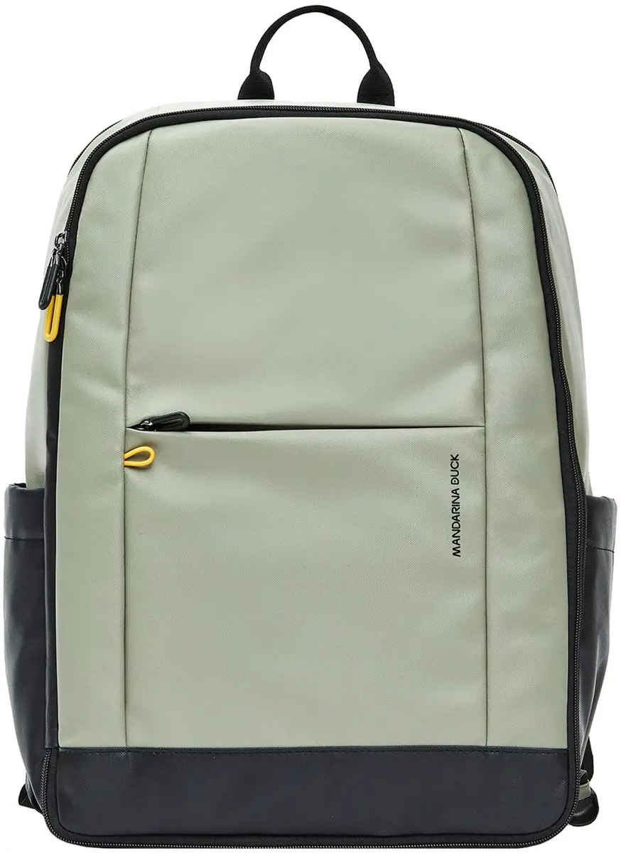 MANDARINA DUCK laptop rugzak rugzak met laptopvak Eco Coated Backpack Mud grijs