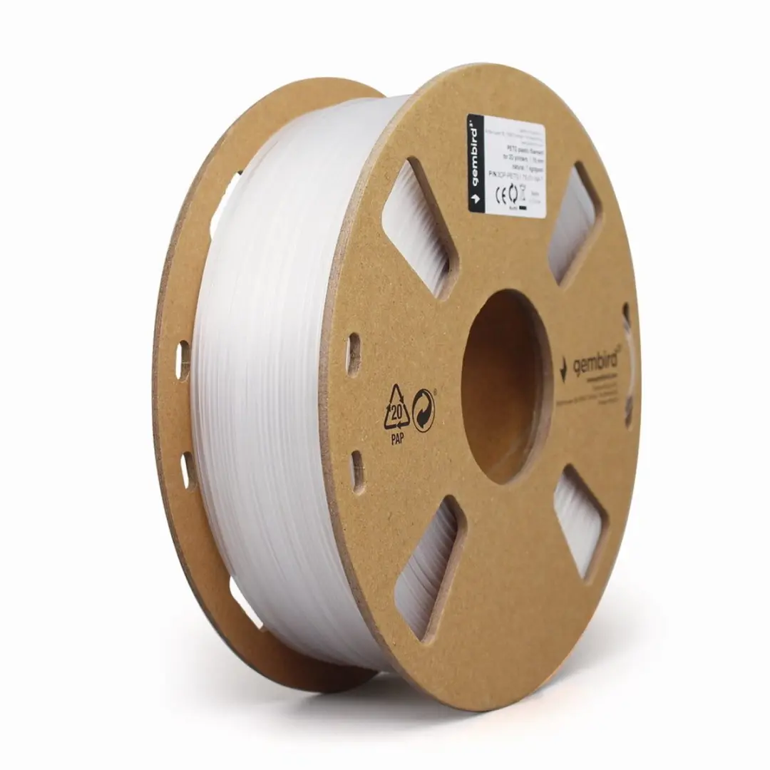 Gembird PETG Filament 1.75mm Wit 1kg