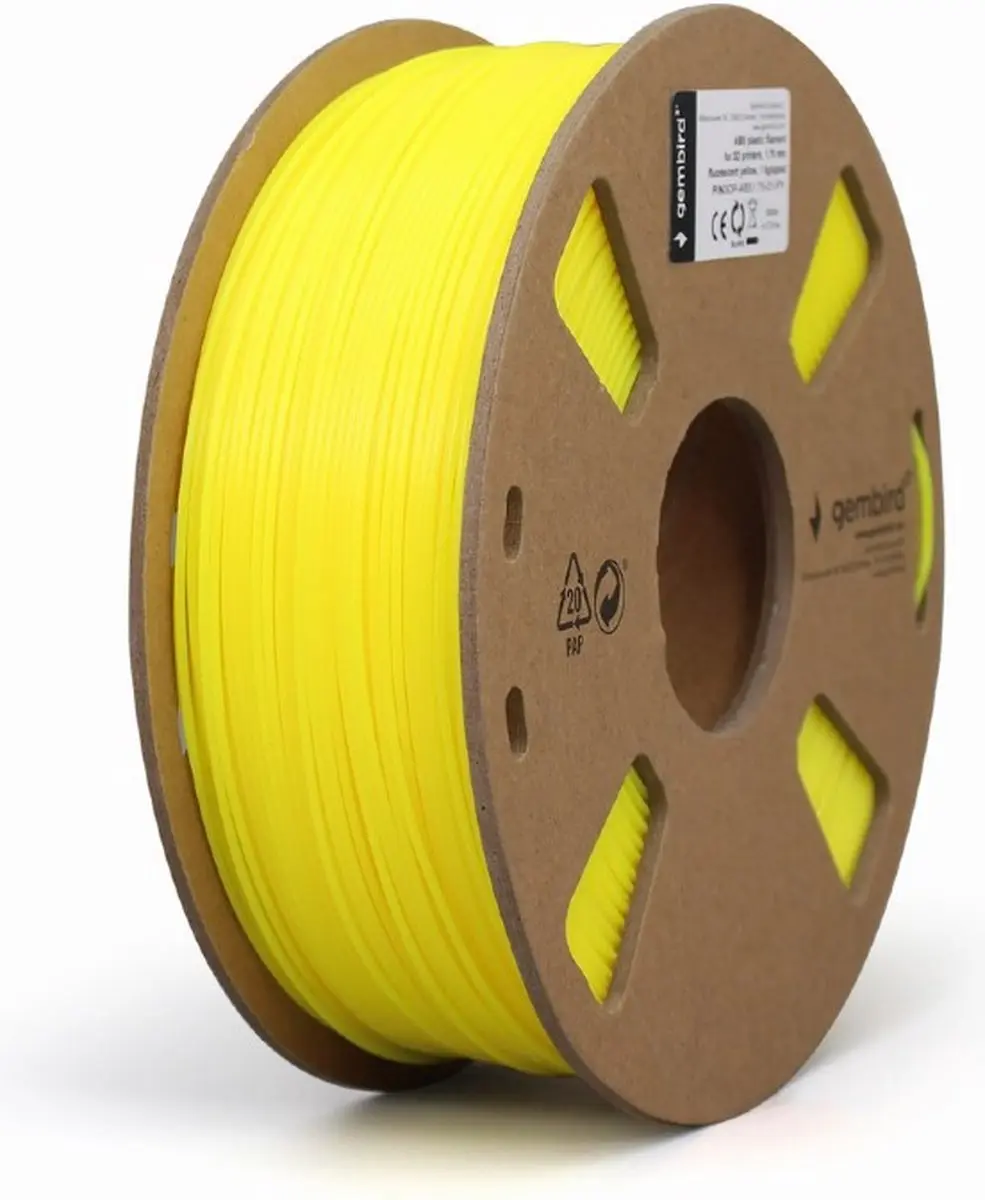 Gembird 3D ABS Filament 1.75mm Fluor Geel 1kg