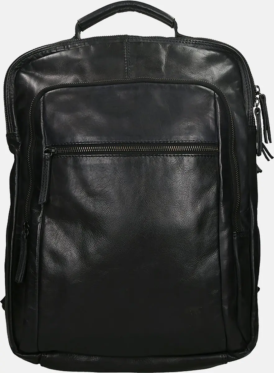 Bear Design Ties Leren Laptop Rugzak 15,4 inch