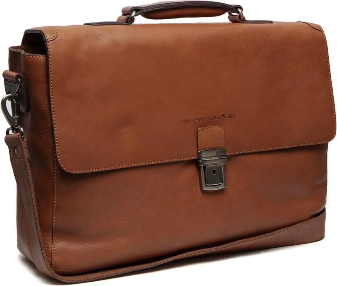 Chesterfield Leren Laptoptas Aktetas 15.6 inch Iowa Cognac