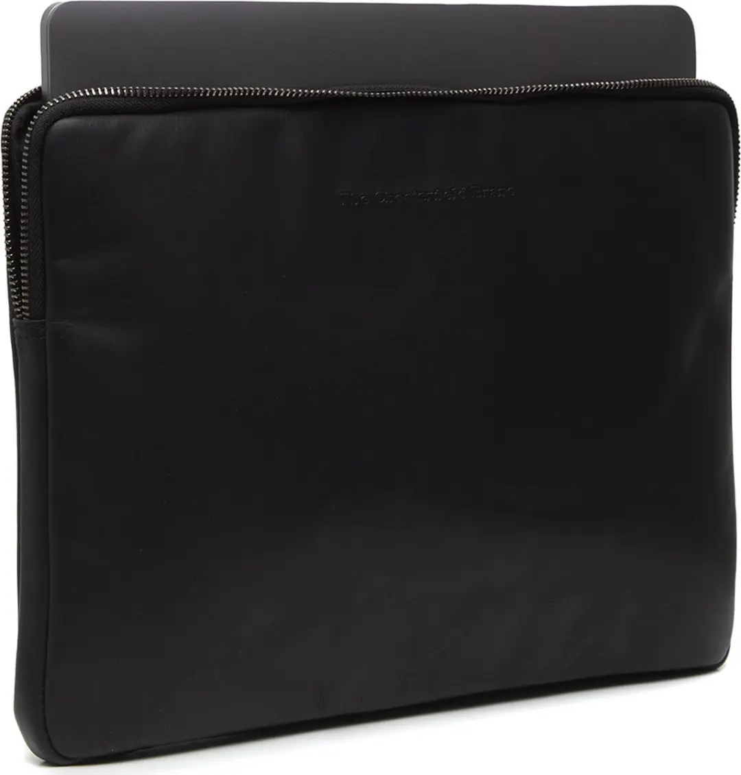 Chesterfield Clinton Lederen laptophoes 14 inch - Zwart - afbeelding 4 van 6