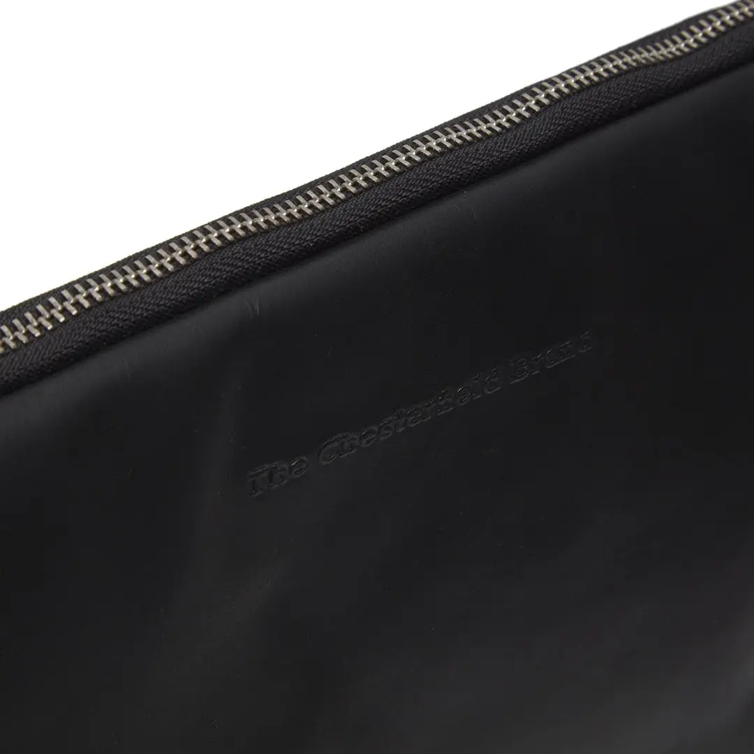 Chesterfield Clinton Lederen laptophoes 14 inch - Zwart - afbeelding 6 van 6