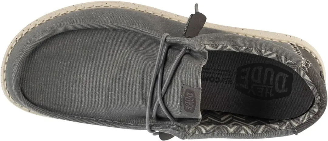 Hey Dude Wally Stretch Canvas Sneakers Grijs - afbeelding 6 van 6