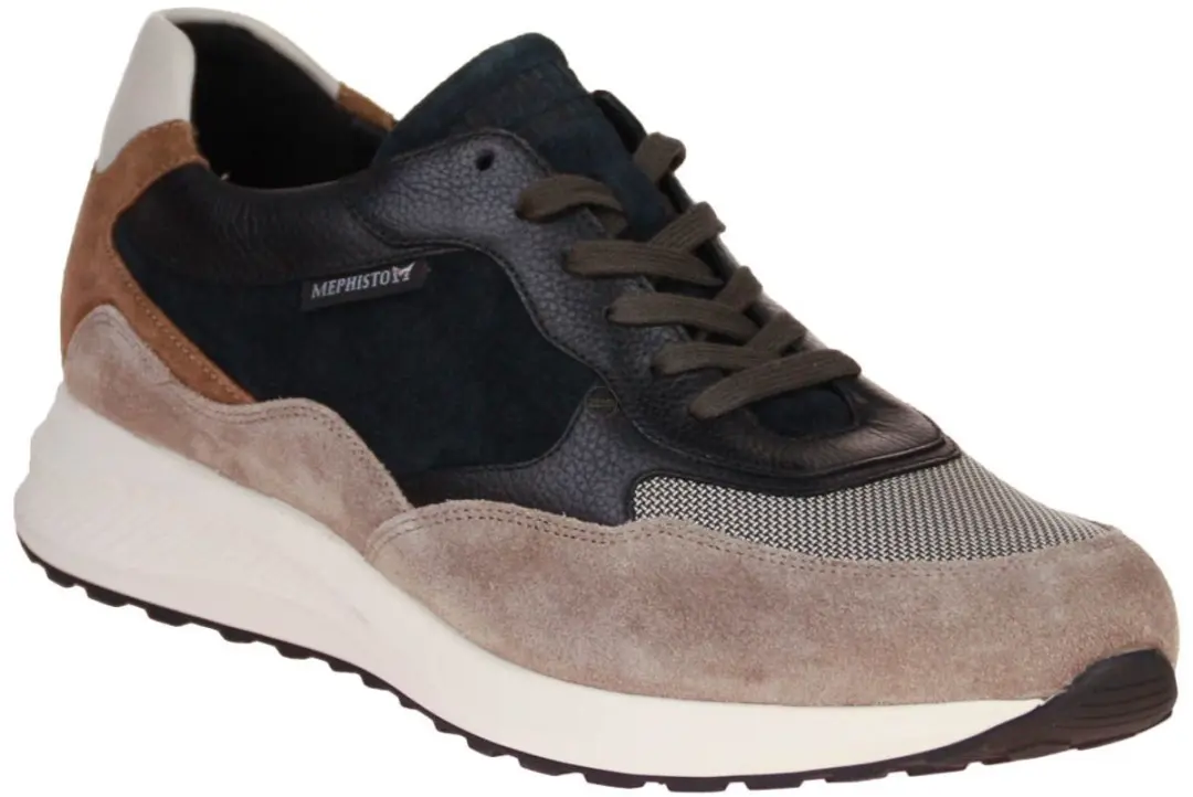 Mephisto Driss Sneakers Blauw Grijs Taupe - afbeelding 6 van 6