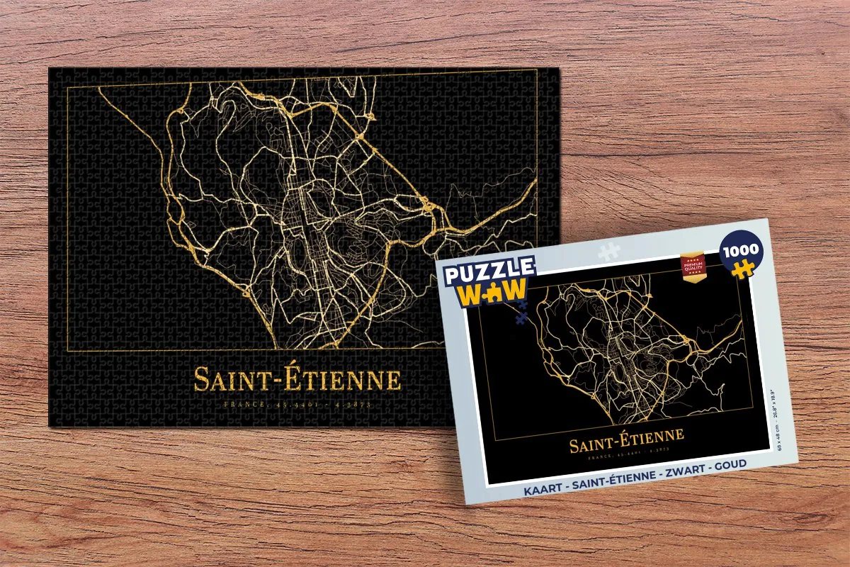 PuzzleWow Saint-Étienne Legpuzzel 1000 Stuks - Multicolor
