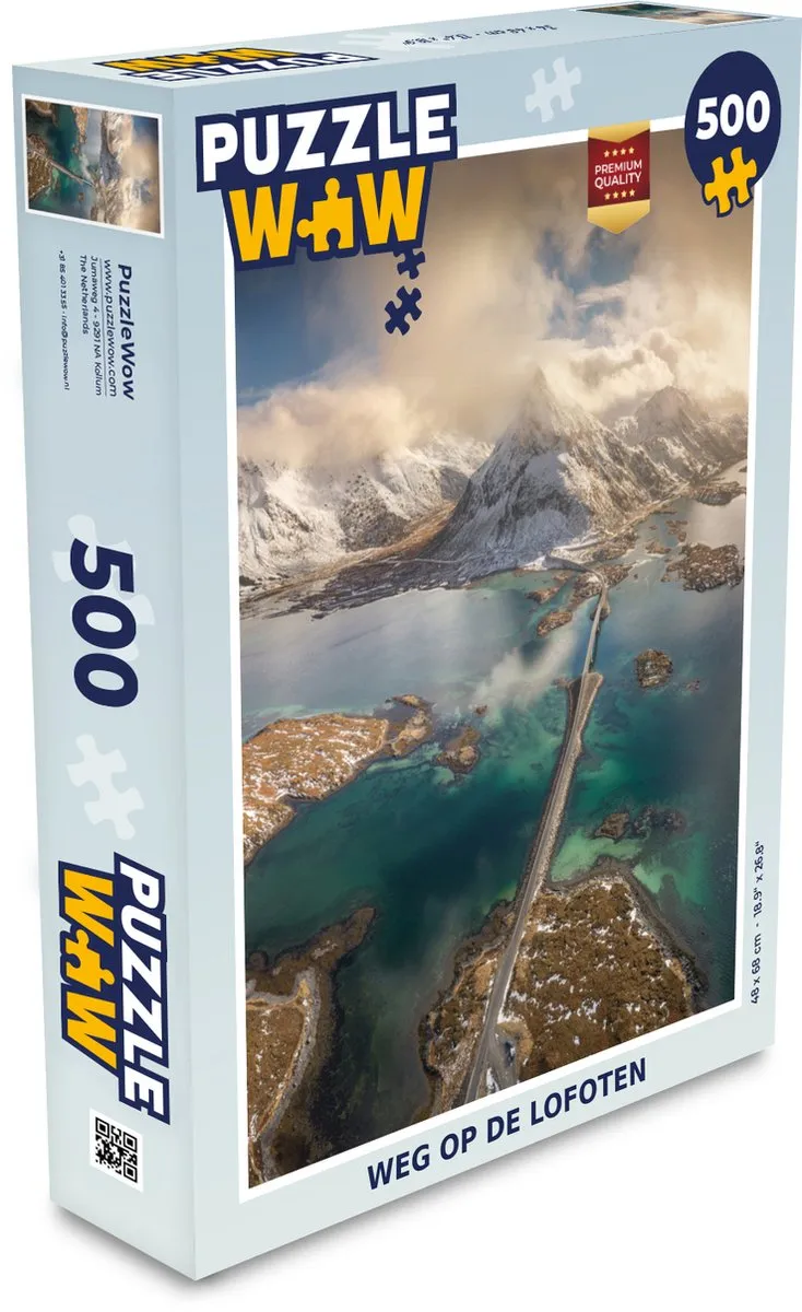 PuzzleWow Legpuzzel Lofoten 500 Stuks