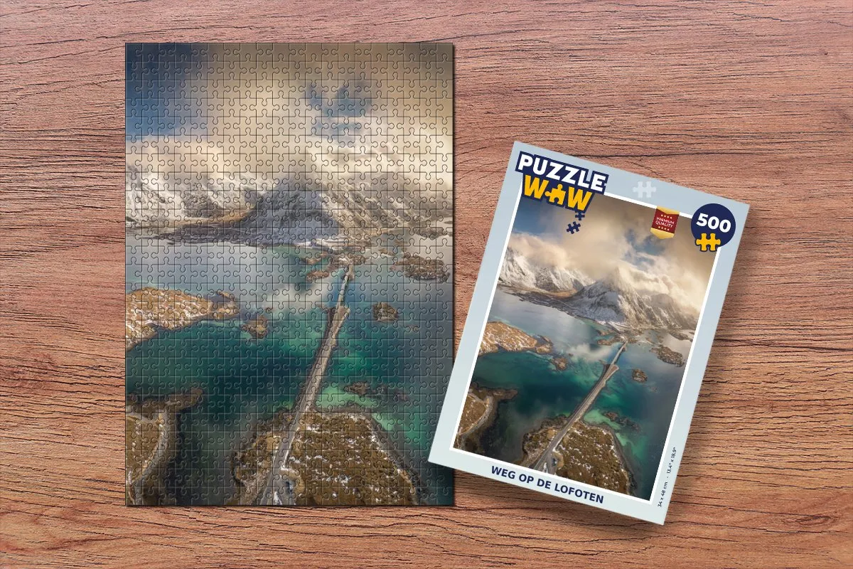 PuzzleWow Legpuzzel Lofoten 500 Stuks - Multicolor