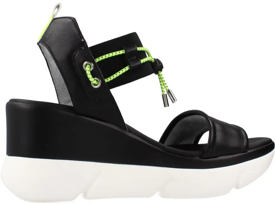Sandalen Nerogiardini Nappa Pandora Elastico T.Fluo Lime Pu.Monod.Norma