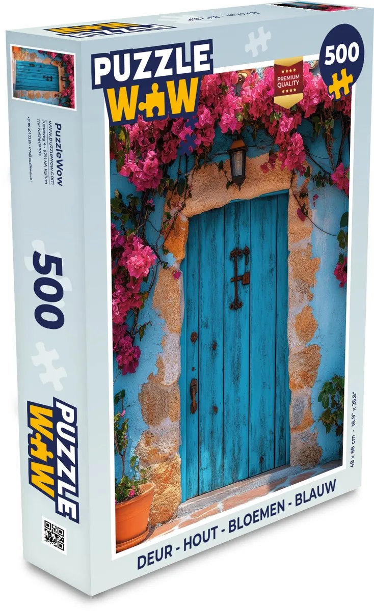 PuzzleWow Puzzel Deur Bloemen 500 Stuks
