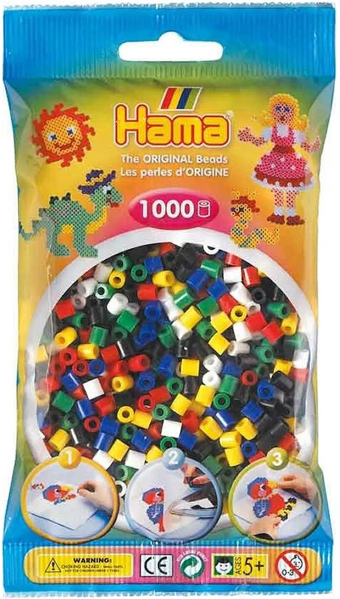 Hama Strijkkralen Assortiment 1000 Stuks - Wit