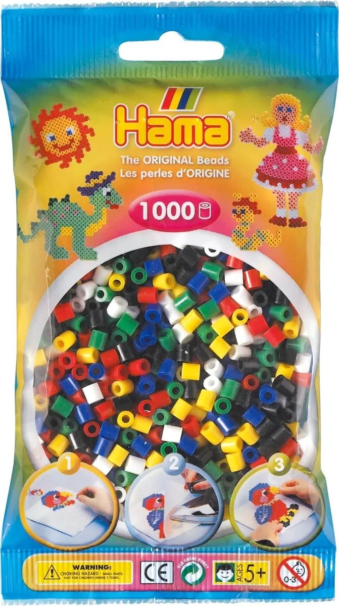 Hama Strijkkralen Assortiment 1000 Stuks - Wit