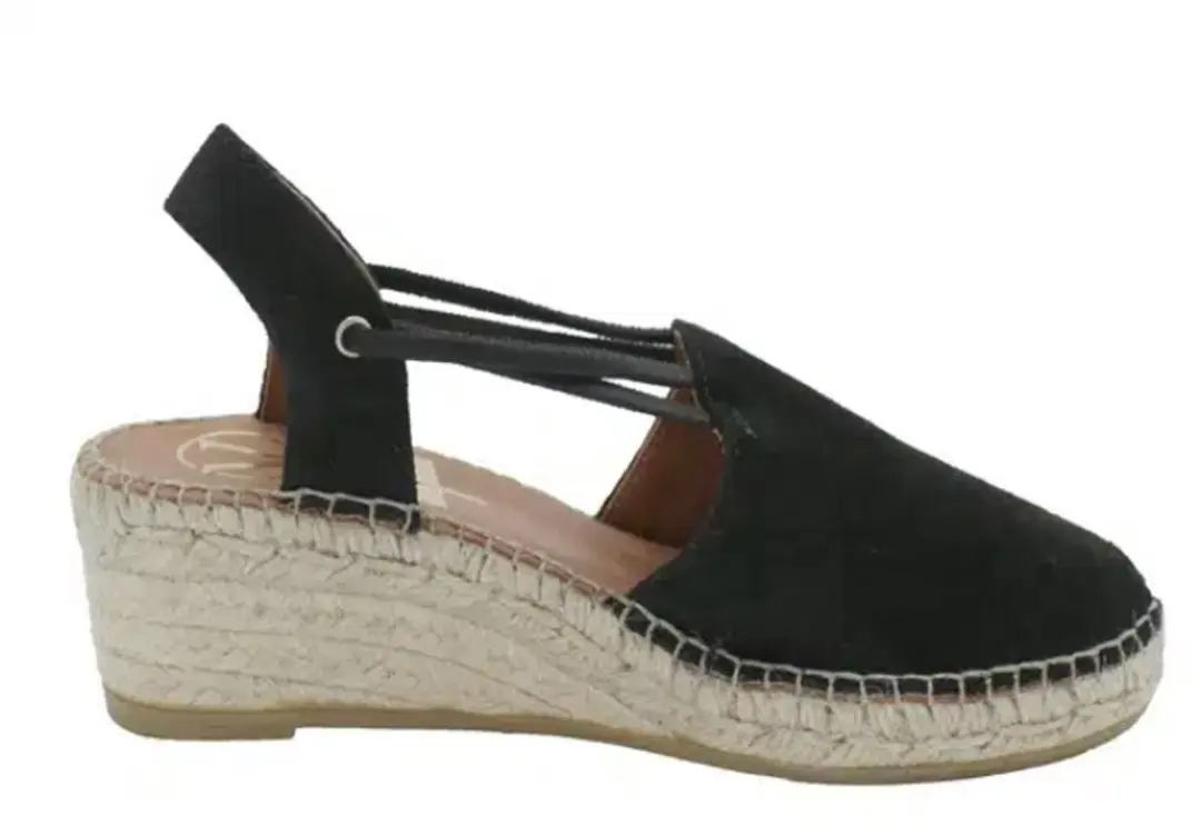 Viguera Vitelo Black 1825 Espadrilles