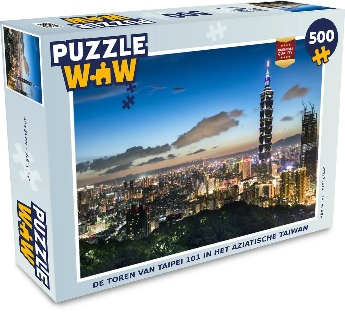 PuzzleWow De toren van Taipei 101 Legpuzzel 500 Stuks
