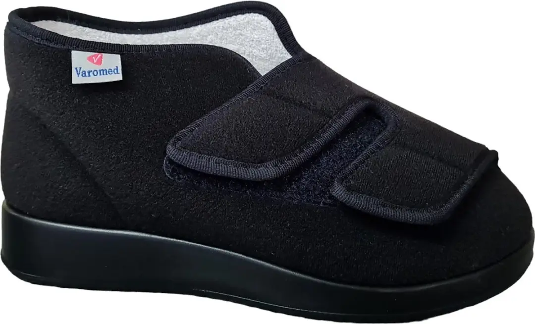 VAROMED Dames en Heren Verbandpantoffel Klittenbandsluitingen Zwart