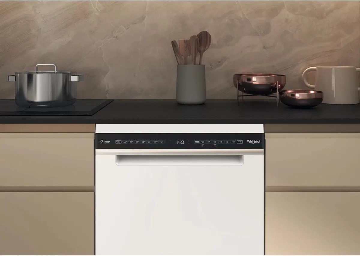 Whirlpool W7F HS51 Vrijstaande Vaatwasser 15 Couverts - Wit