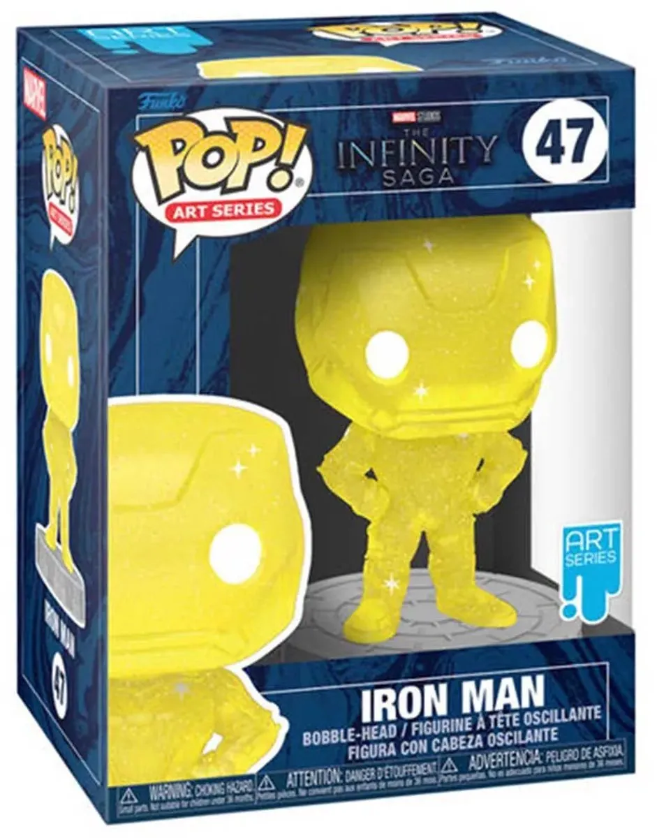 Marvel Funko POP! Art Series Iron Man Geel 9cm - afbeelding 6 van 6