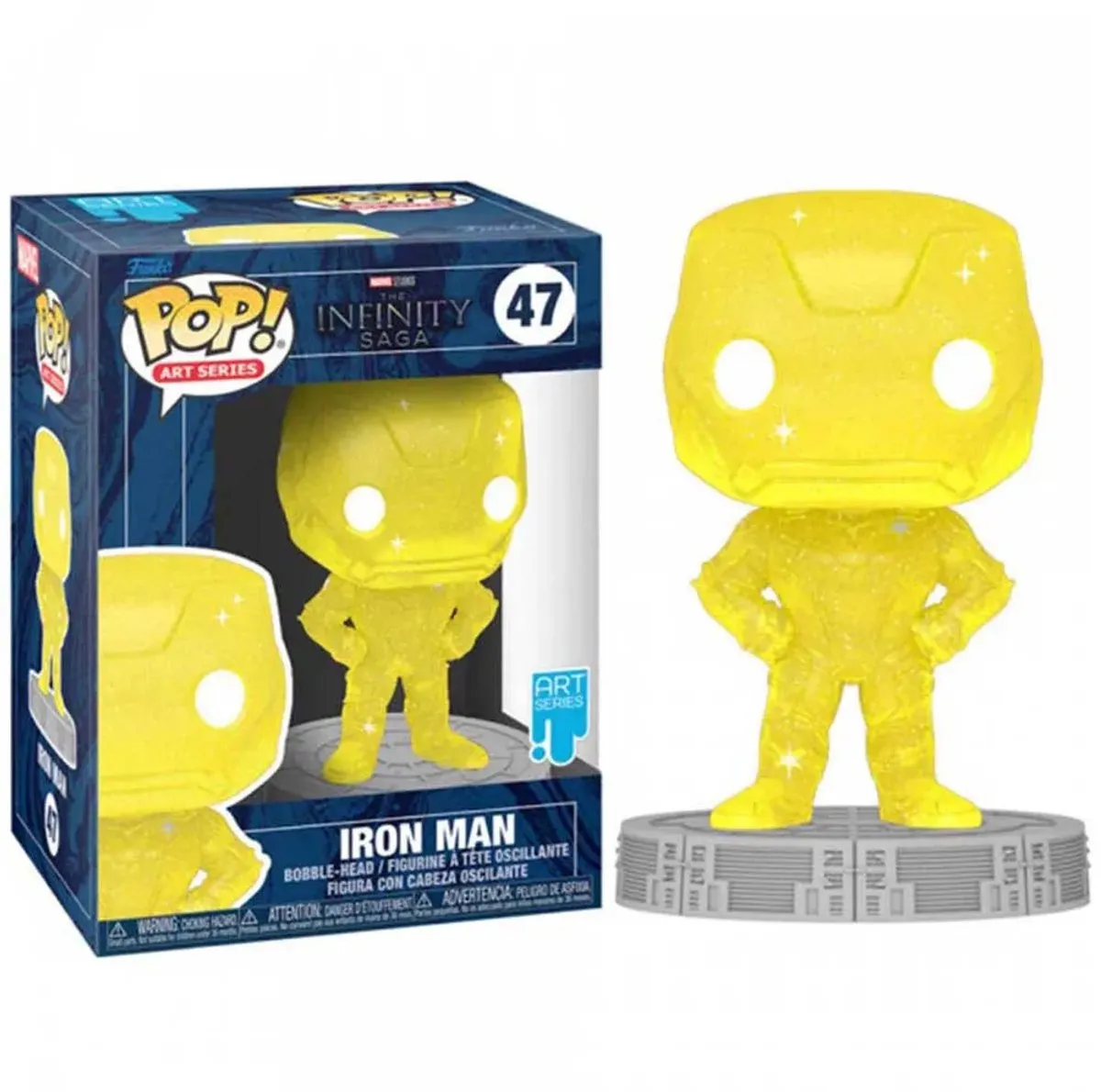 Marvel Funko POP! Art Series Iron Man Geel 9cm