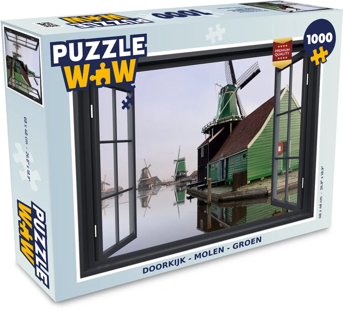 PuzzleWow Doorkijk Molen Legpuzzel 1000 Stuks