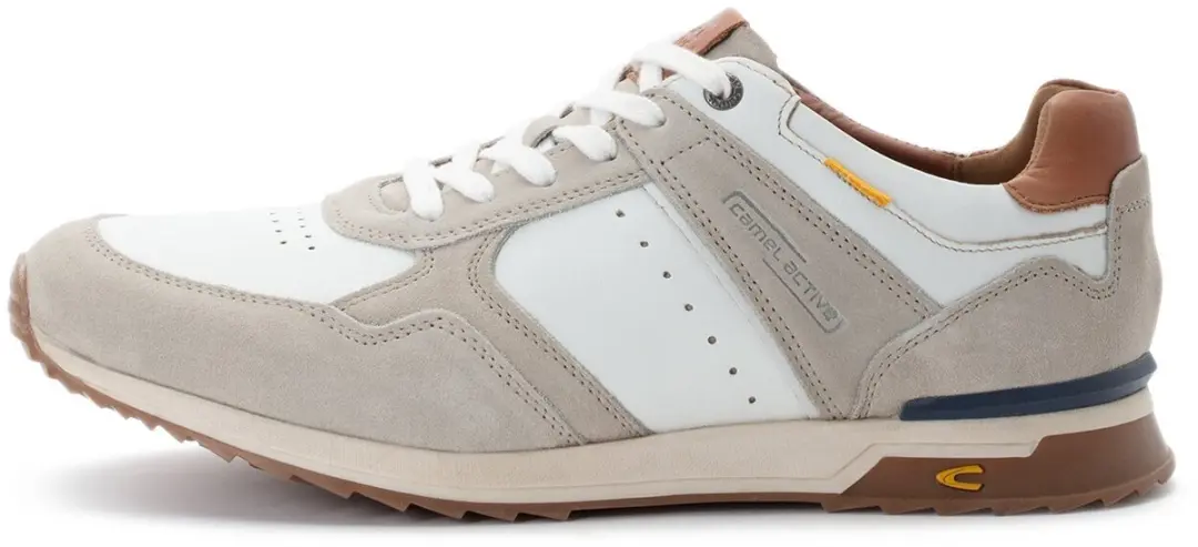 camel active ALLEY Oxford veterschoenen gemaakt van leer - Maat - Wit-Bruinmenswear-42
