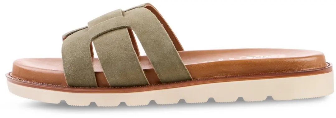 camel active Slipper met een gewatteerd leren voetbed