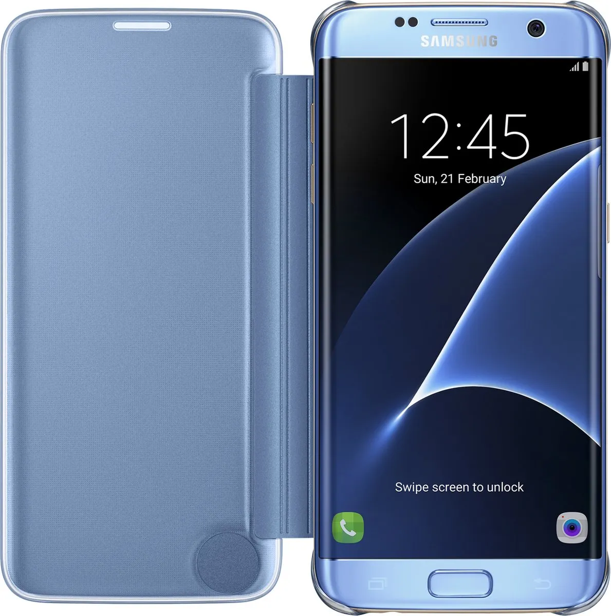 Samsung Clear View Cover EF-ZG935CLEGWW - Blauw