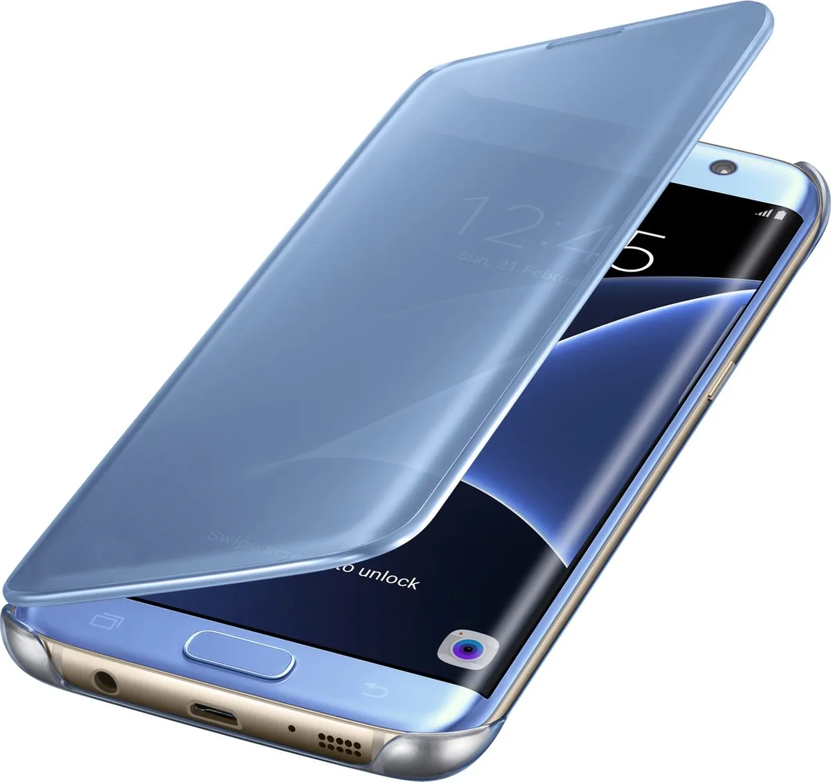 Samsung Clear View Cover EF-ZG935CLEGWW - Blauw