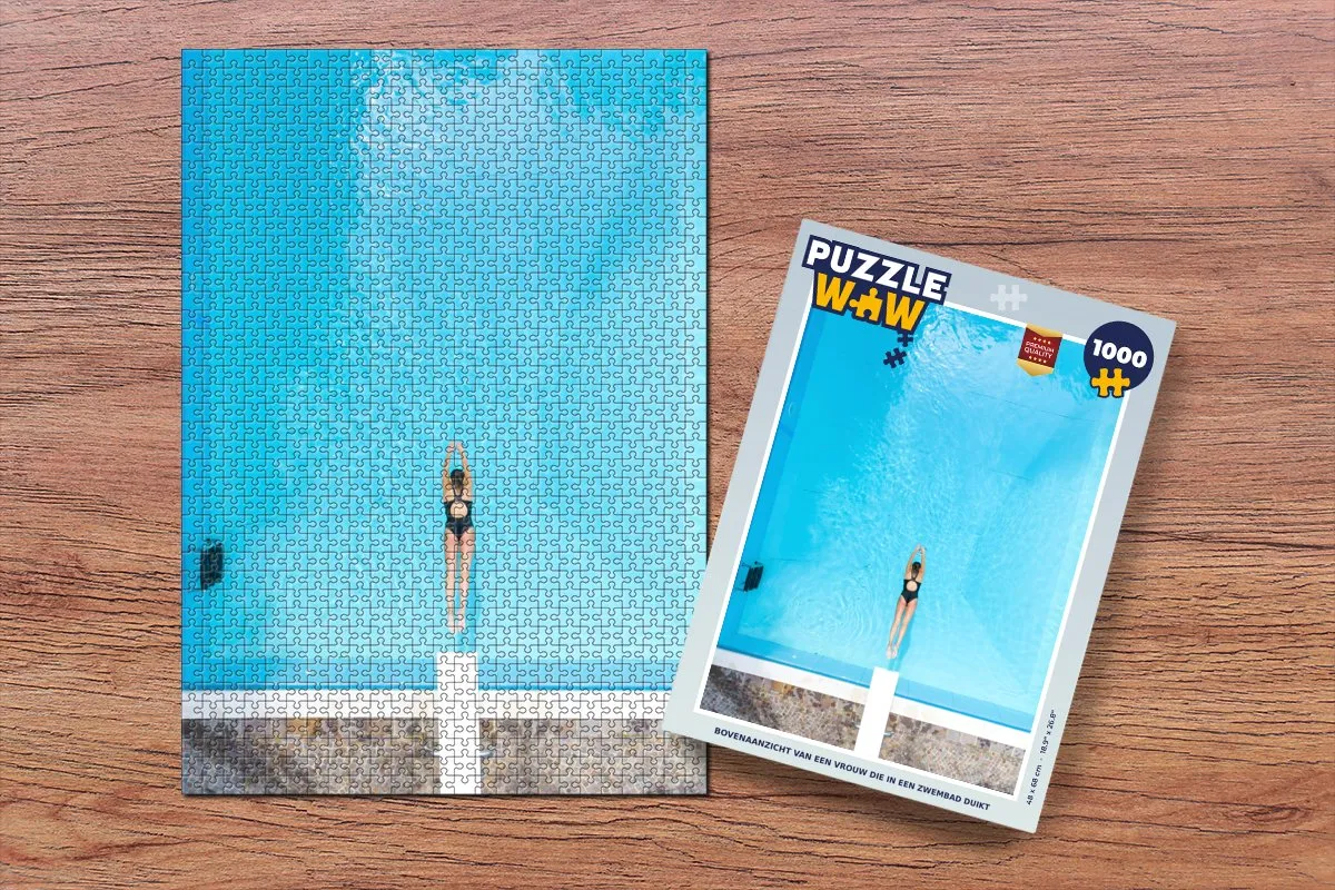 PuzzleWow Zomer Zwembad Legpuzzel 1000 Stuks - Multicolor
